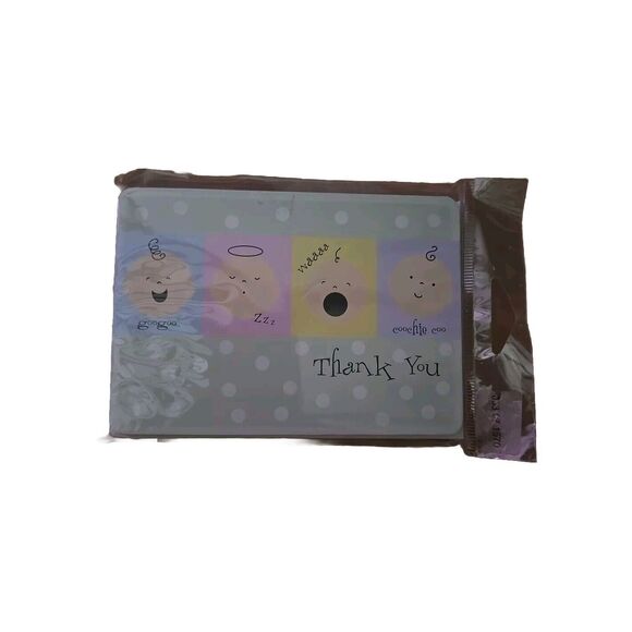 Baby Shower Thank You Cards 12 Count Sealed Unopened, New Stationary Boy Girl - Picture 1 of 3